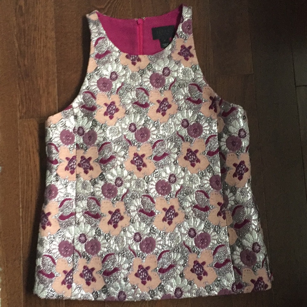 J Crew Collection brocade party top